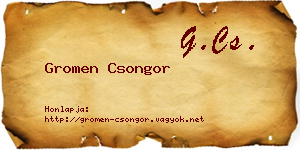 Gromen Csongor névjegykártya